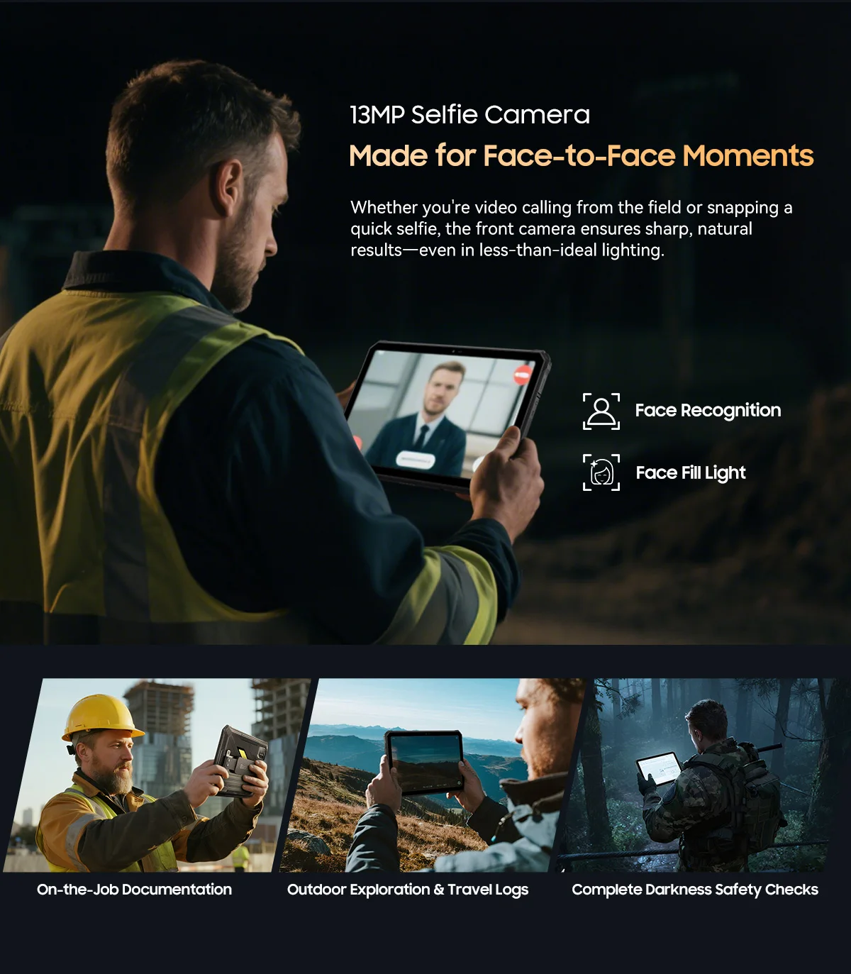 BlackView Active 7 11'' Rugged Tablet [charger not included]Android 15 24GB(8GB+16GB)+128GB Night Version IPS 10000mAh 45W NFC