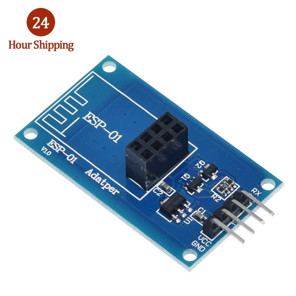 ESP8266 ESP-01 Serial WiFi Wireless Adapter Module 3.3V 5V Esp01 Breakout PCB Adapters Compatible For Arduino