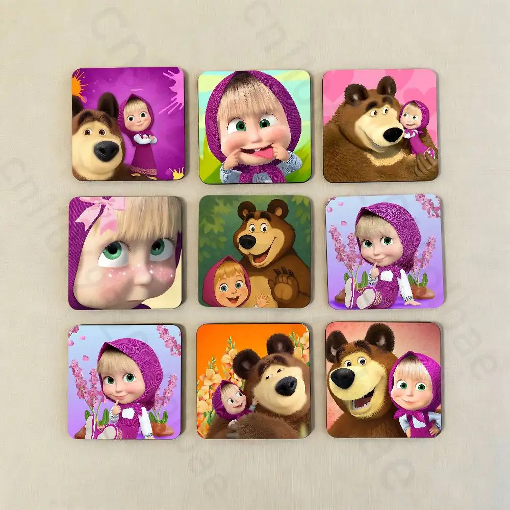 

M-Masha And B-Bears Fridge Magnets Magnetic Refrigerator Memorial Gifts For Kitchen Office Locker Travel Home Deco