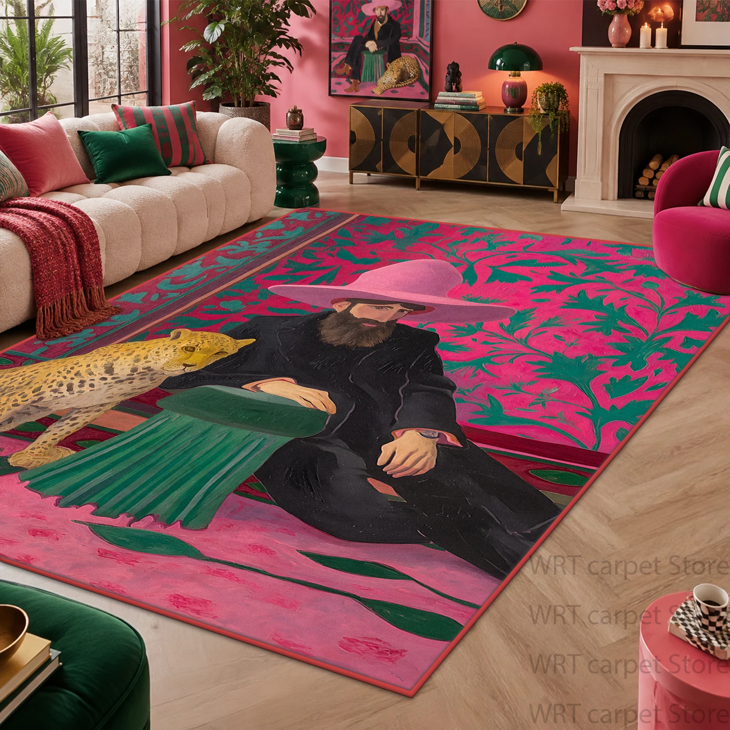 Pop Art Decoration Living Room Carpet Abstract Human Figure Sofa Coffee Table Home Rugs Bedroom Non-slip Washable Floor Mat 러그
