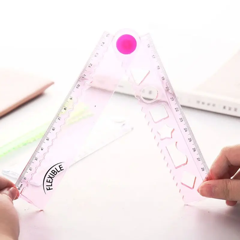 L9NA 30Cm Koreaanse Flexibele Duimstok Multifunctionele Plastic Tekening Heersers Kantoor School Briefpapier Studenten Kids Geschenken