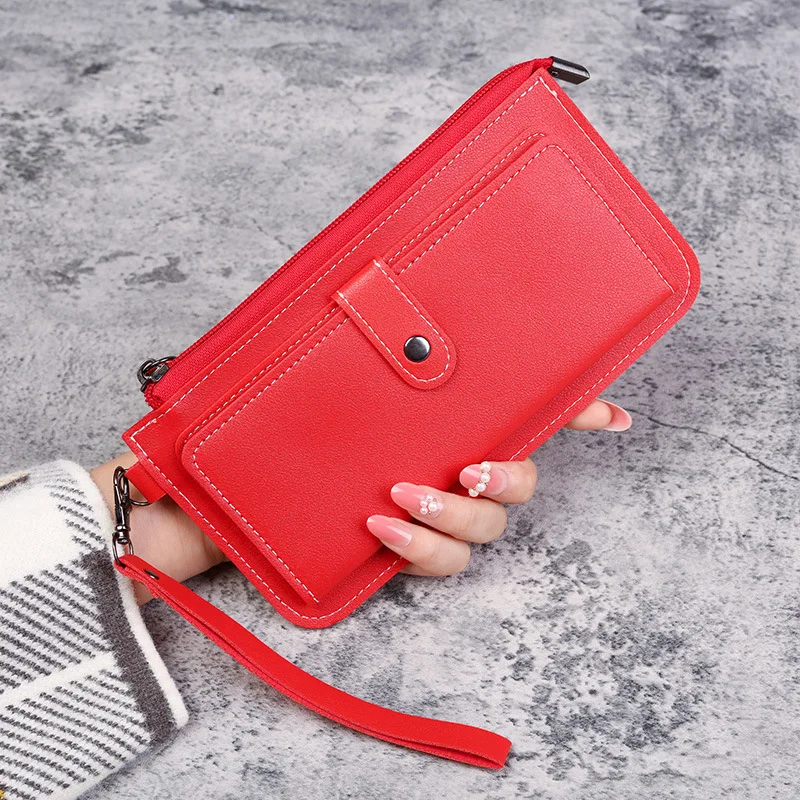

New Women's Slim Wallet Purse Multi-Card Holder Zipper Coin Pocket Student Office Organizer Clutch Bag Handbag Accessory cartera