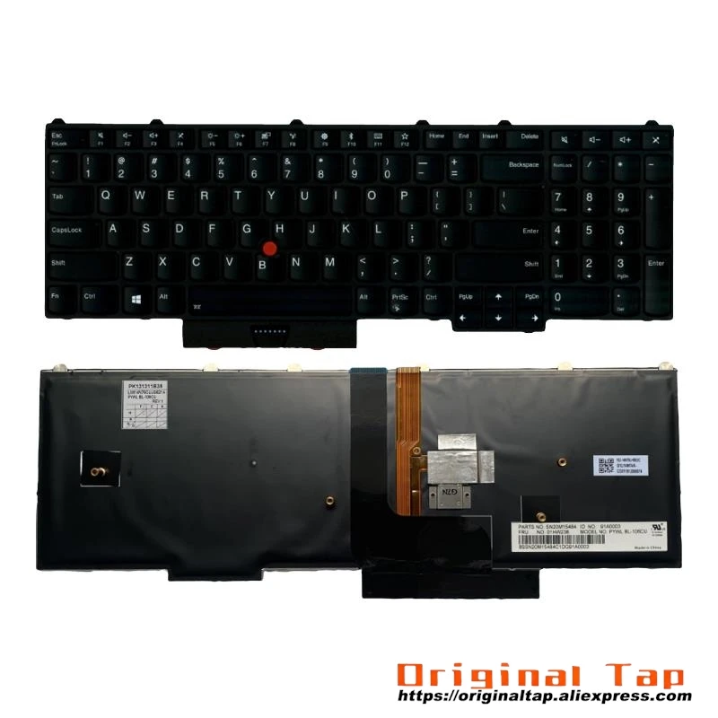 US English Backlit Keyboard for Lenovo Thinkpad P51 P71 01HW282 01HW200