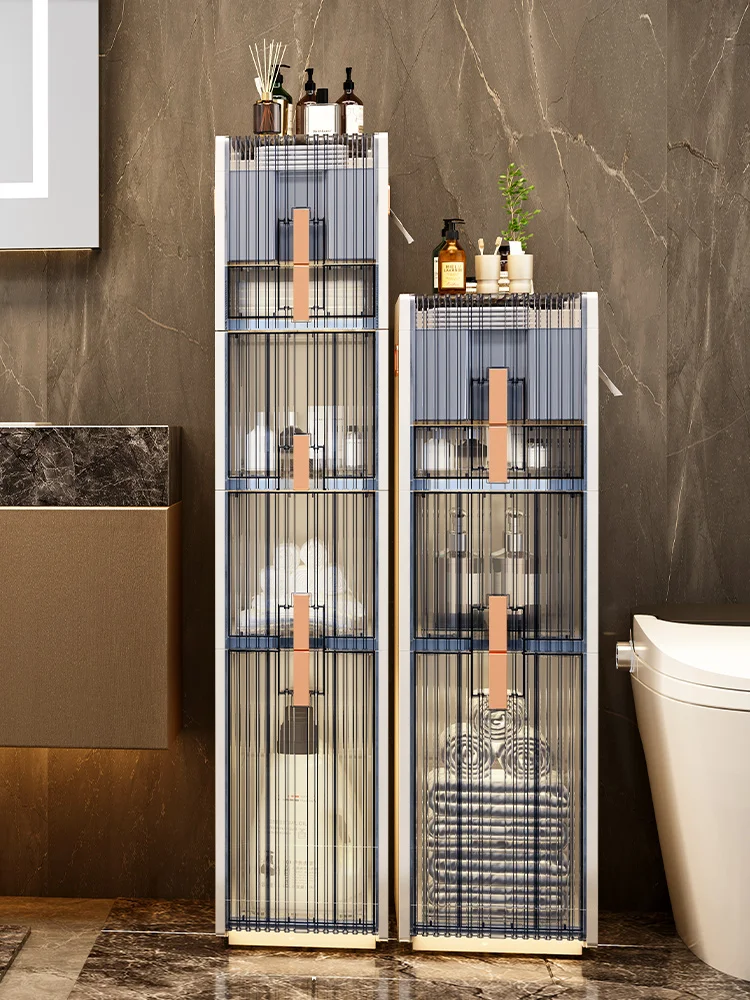 

Toilet Crack Cabinet Bathroom Shelf Bedside Table Toilet Narrow Crack Cabinet Toilet Locker Waterproof Side Cabinet