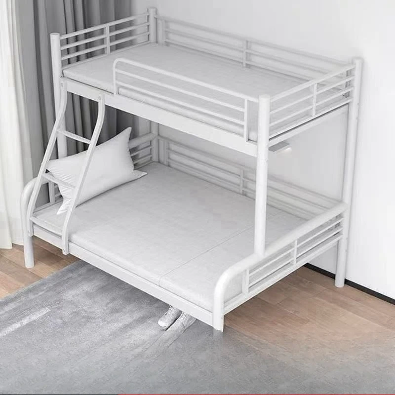 Letto a castello in ferro battuto Letto a castello doppio Dormitorio per studenti per bambini Famiglia per adulti alta e bassa