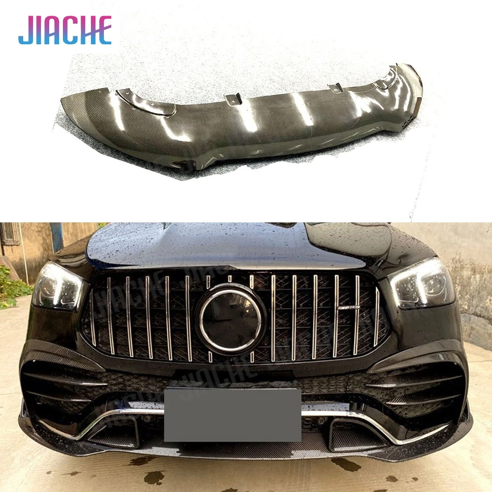 

Dry Carbon Fiber Front Bumper Lip Spoiler Splitter Air Vent Outlet Fog Lamp For Mercedes Benz GLE Class W167 GLE53 AMG SUV 2020