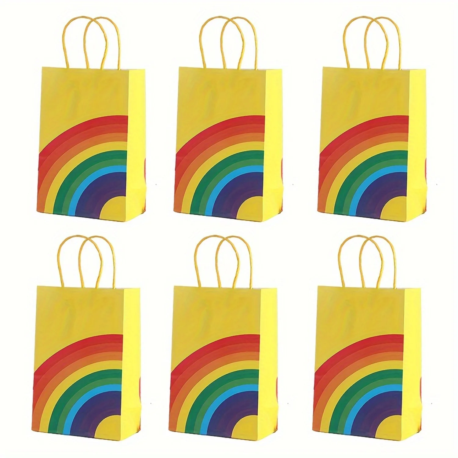 24pcs,  Present Bags  Birthday Candy Bags With Handles Goodie Treat  Gift Bags Colorful Cloud Paper Gift Wrap Bags For Supplies,