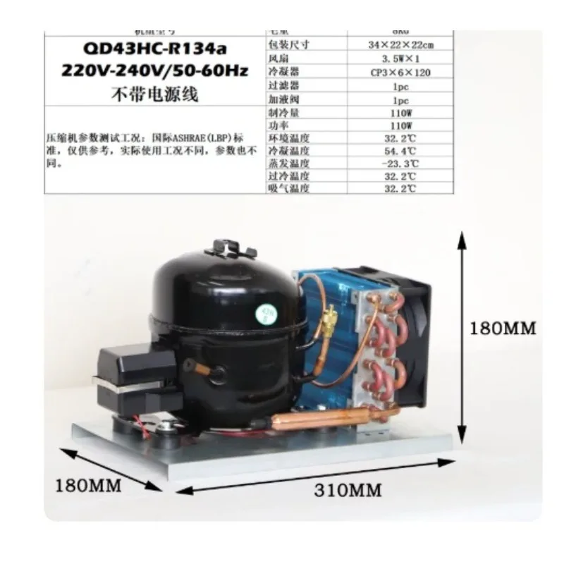 Commercial Household Freezer Compressor Unit, Refrigeration Cooling Compressor for Freezer & Refrigerator