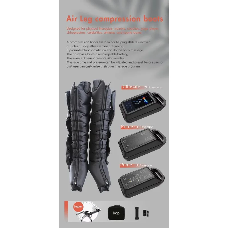 Leg and Foot Massager Boot air Compression Pressure Recovery System Therapy Leg Compression Recovery Boots