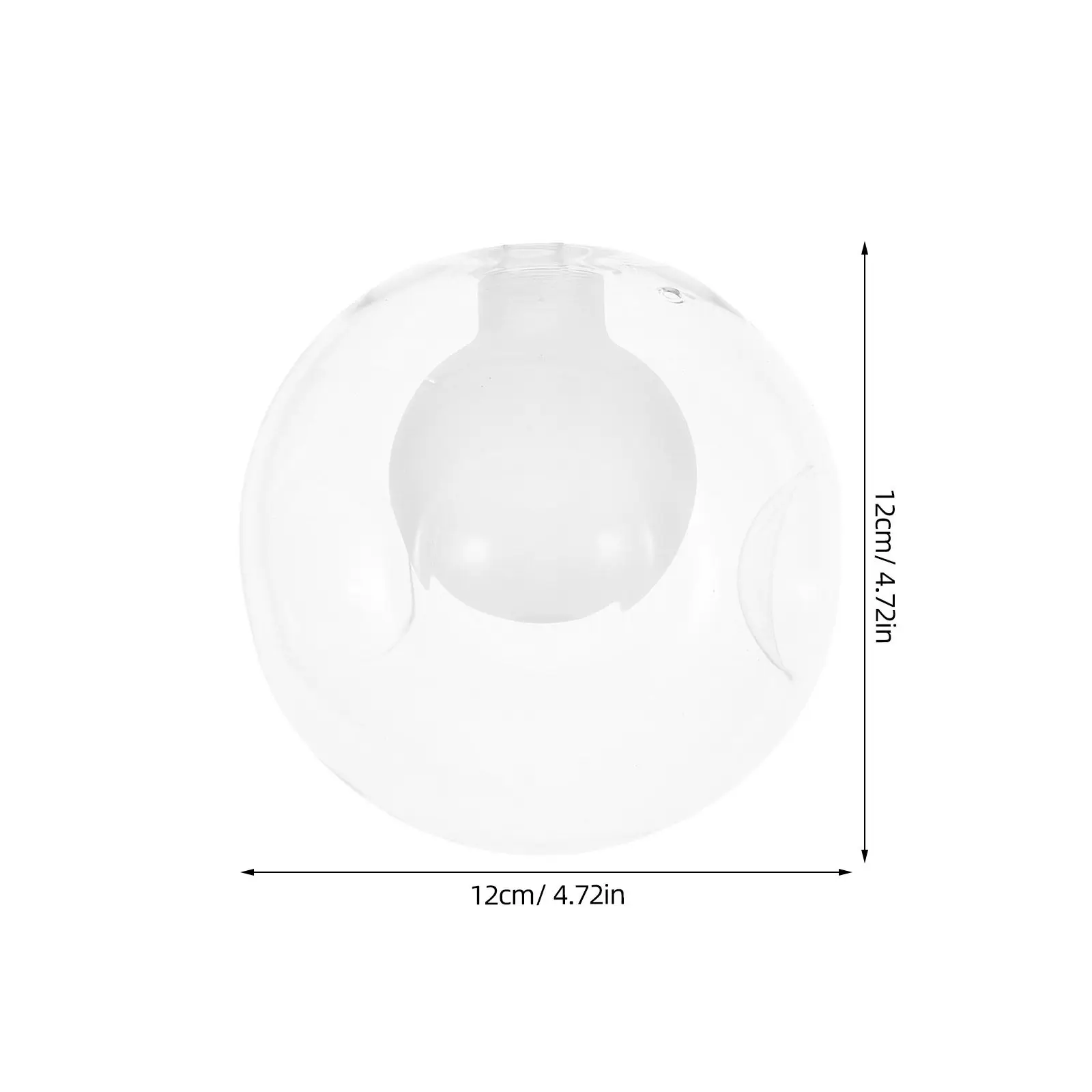 120Mm Glass Globe Lamp Shade Replacement Clear Pendant Light Cover Decorative Lampshade for Home Office Ceiling Fixtures