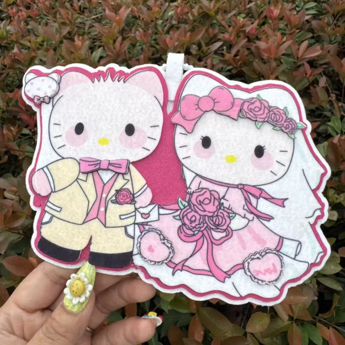 

Новый Sanrio Kawaii ткань плетение милый мультфильм Hello Kitty высокая красота сумка украшение праздник брелок подарки девушка
