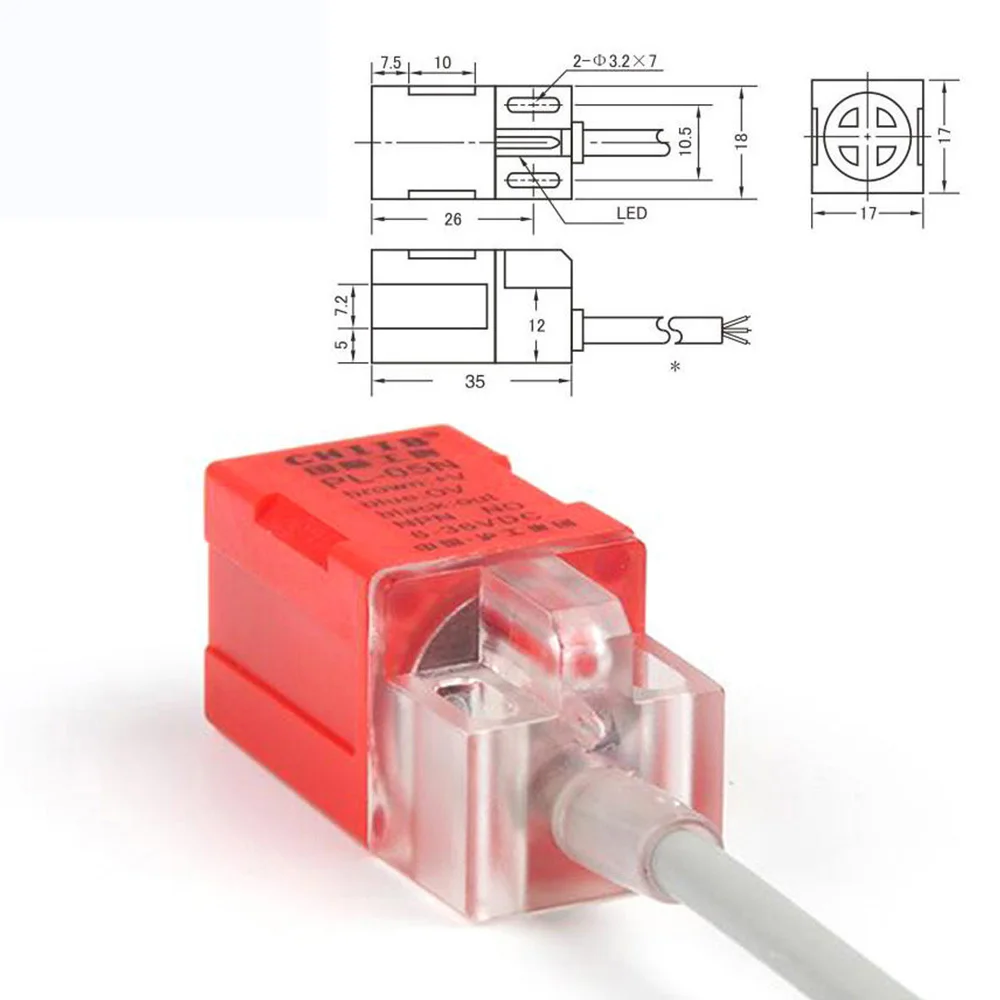 Imagem -03 - Haojiayi Indutivo Sensor de Proximidade Comuta Pl05n mm Npn para Fora Dc1030v Aberto Normal Novo para a Máquina de Corte a Laser