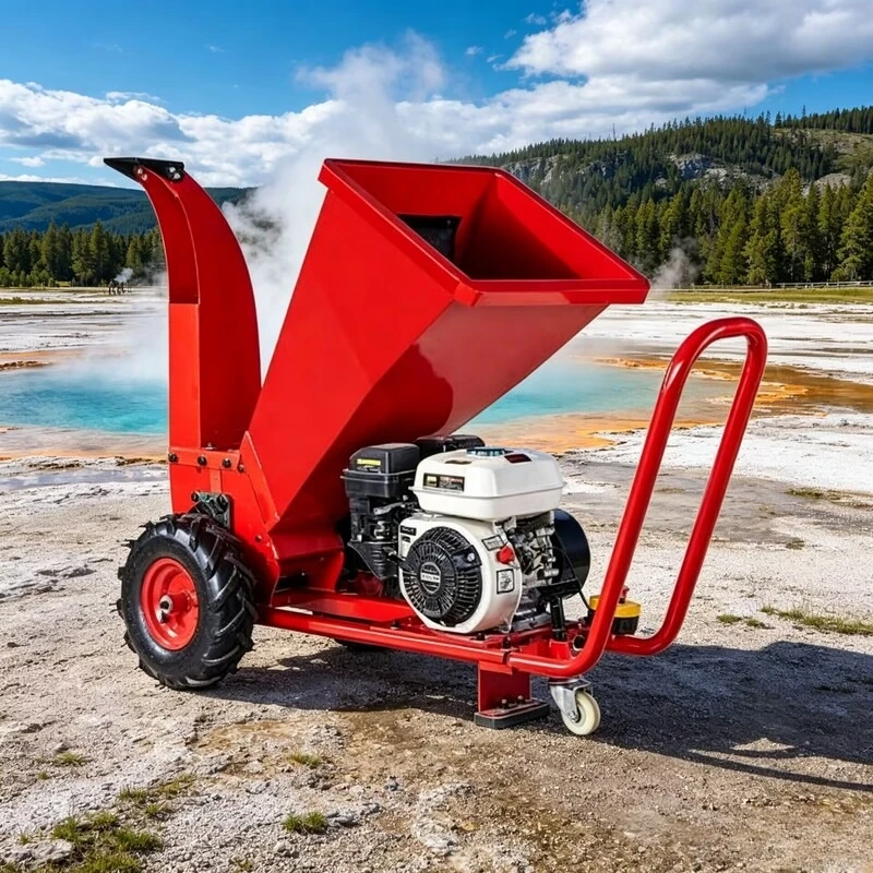 Mobile Diesel Wood Chipper With Wheels Easy Moving Garden Timber Shredder for Outdoor Wood Waste Recycling