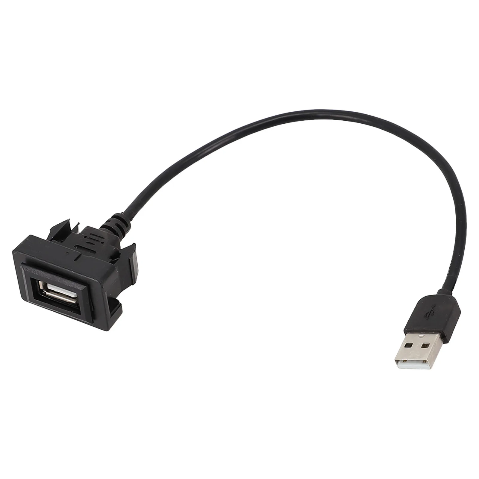 USB Port USB Socket Car Dash Flush Mount USB Port 27.5 Cm Adapter Black Dash Flush Mount New And Non Deformation