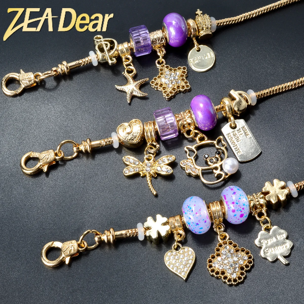 

ZEADear DIY Jewelry Making Pandora Bracelet Stainless Steel Bracelet For Women Girls Dragonfly Heart Star Charms 2024 Hot Sale