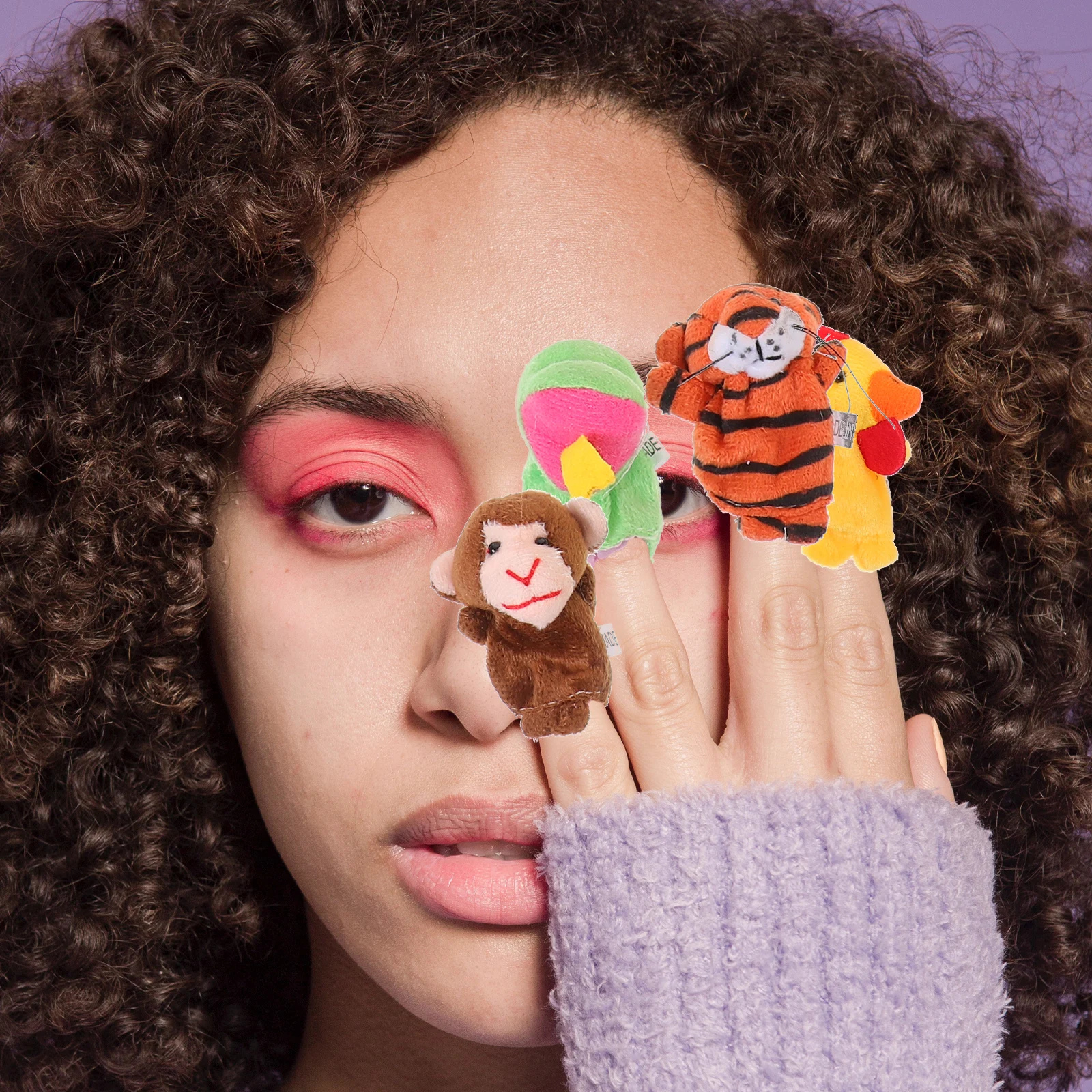 Marionnettes à doigts en velours doux pour enfants, 18 pièces, maison de raconter tendre, ensemble de jouets éducatifs