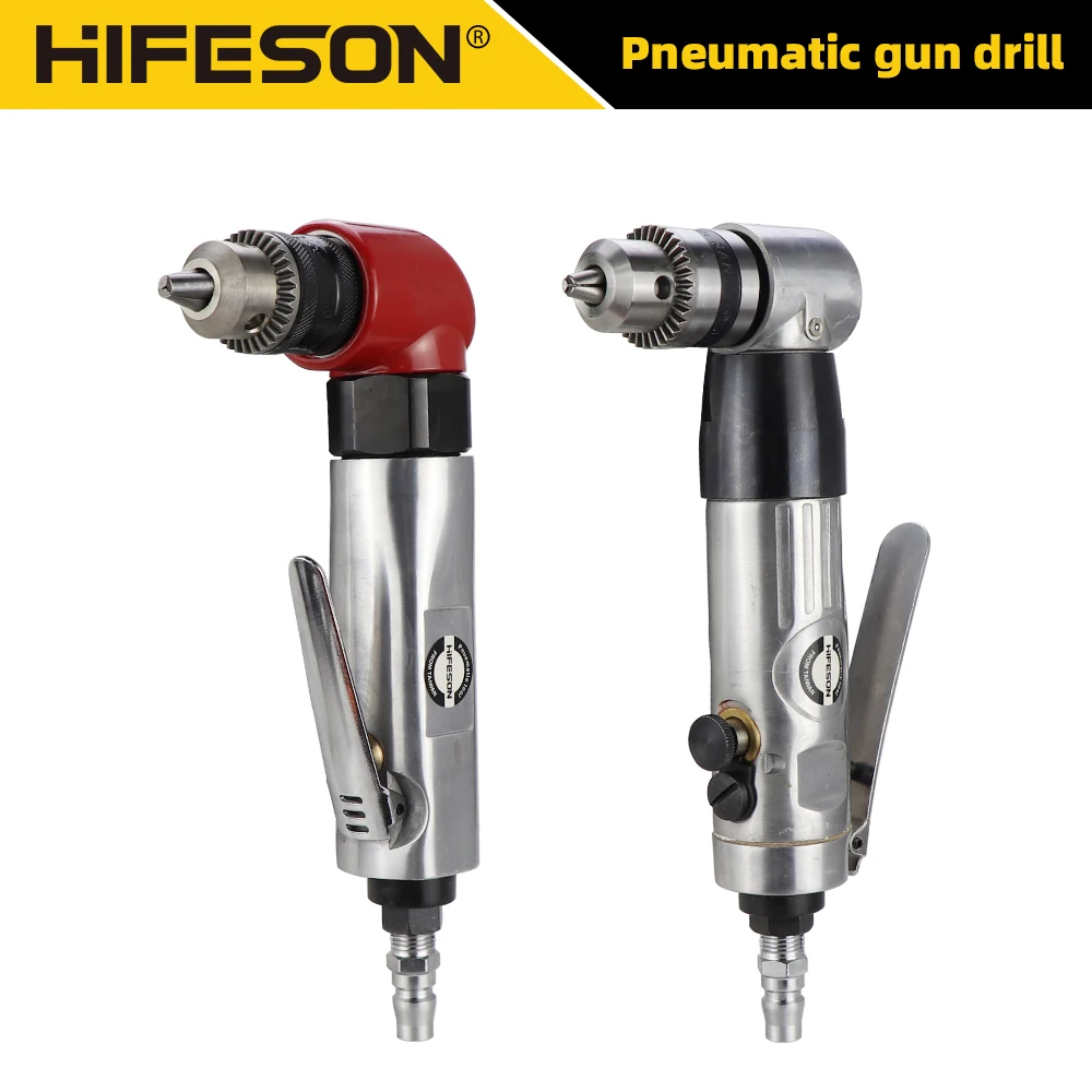 

HIFESON 3/8 Elbow Air Drill Right Angle 90 ° Air Drill L-shaped High-speed Air Drill Corner Drilling Machine