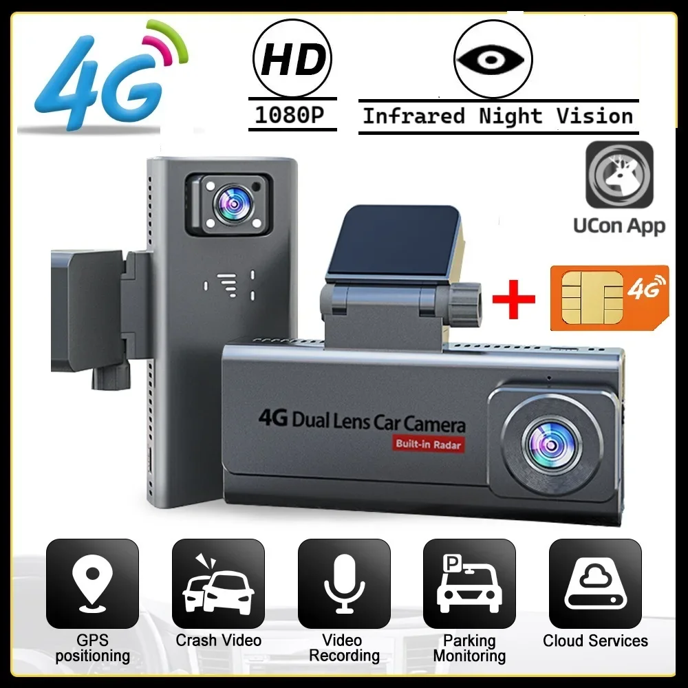 

PEGATAH 4G Car Surveillance Camera GPS Dual Lens Dashcam Human Detection All Round 24/7 Parking Monitoring 6 Months Long Standby