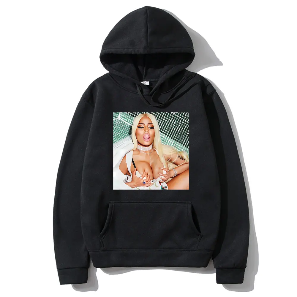 Rap Queen Nicki Minaj Cover Print felpa con cappuccio Unisex Fashion Hip Hop tuta uomo donna oversize Streetwear felpe Casual Unisex