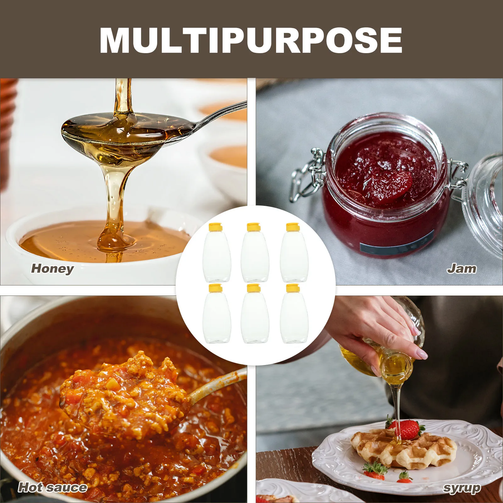 6Pcs Bottles Squeez…