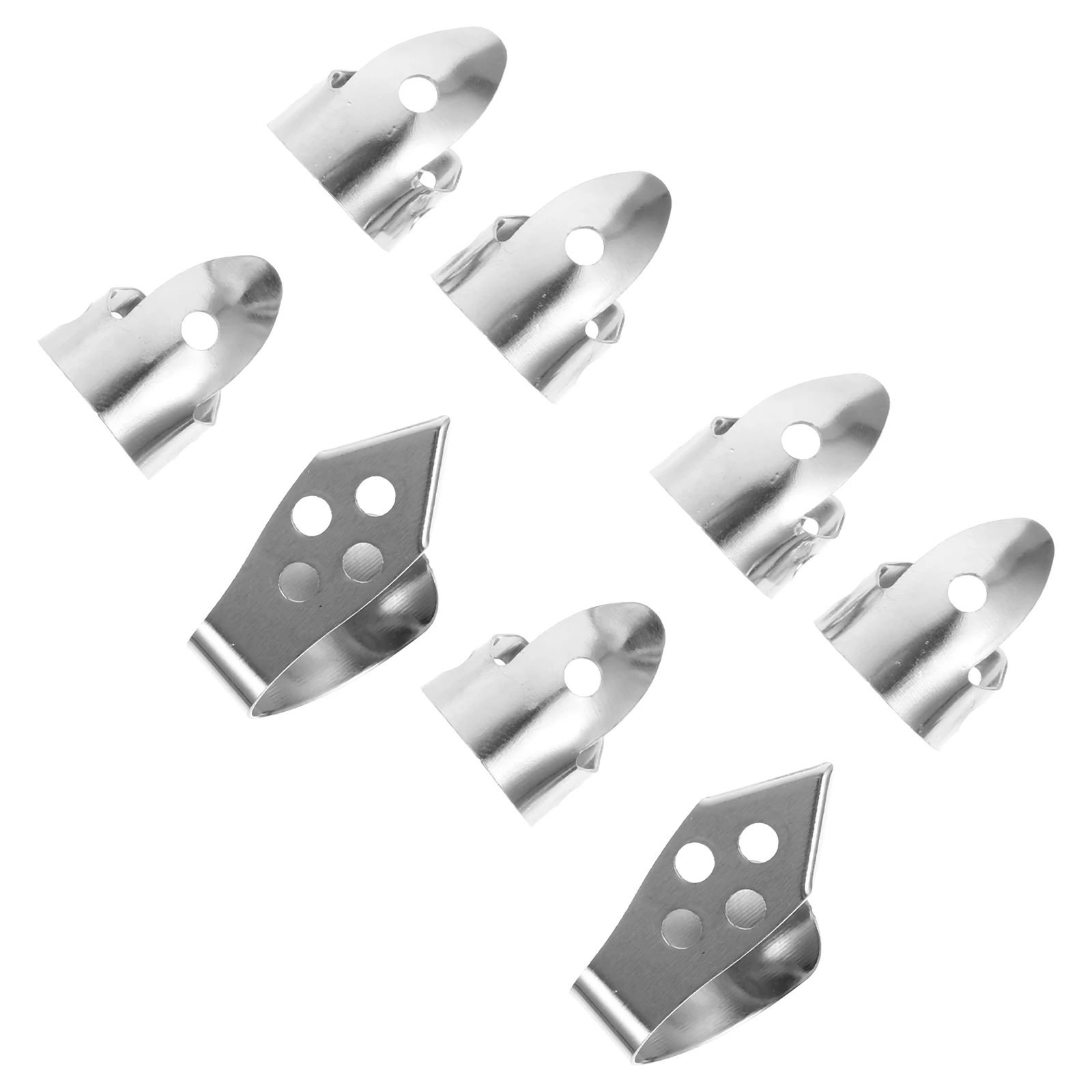 

2 Sets Finger Suit Pick Metal Picks Picker Protector Tools for Guitar Thumb Fingers