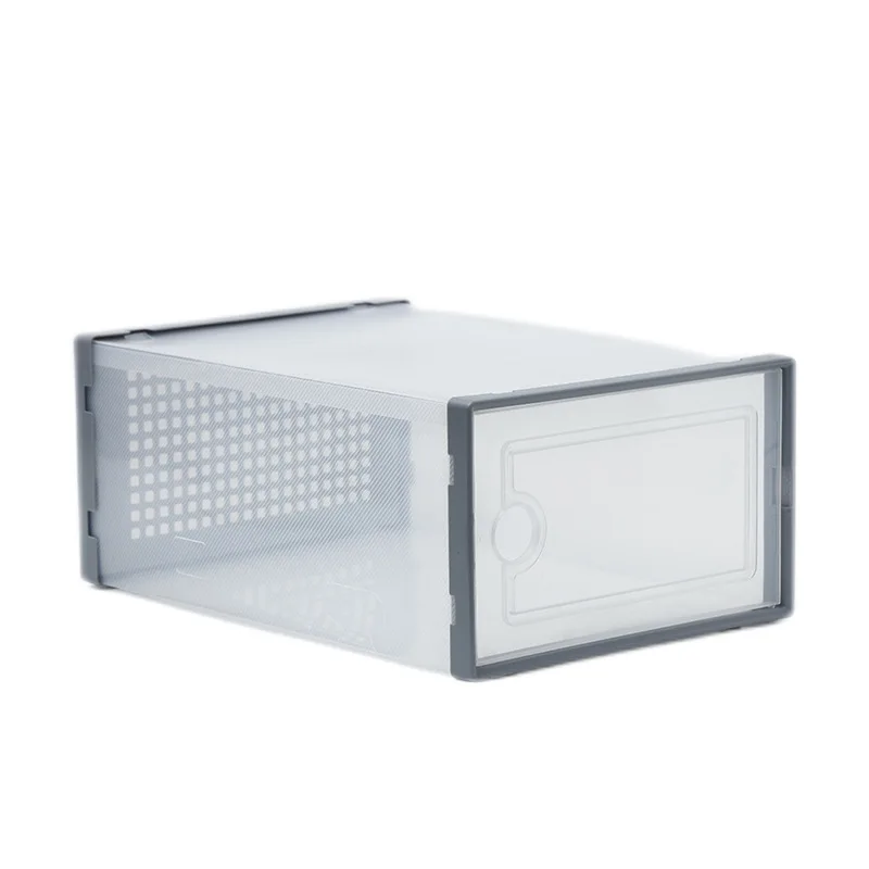 Double-Frame Thickened Transparent Shoe Box Plastic Basketball Shoe Box Storage Fantastic Foldable Shoe Box Clamshell