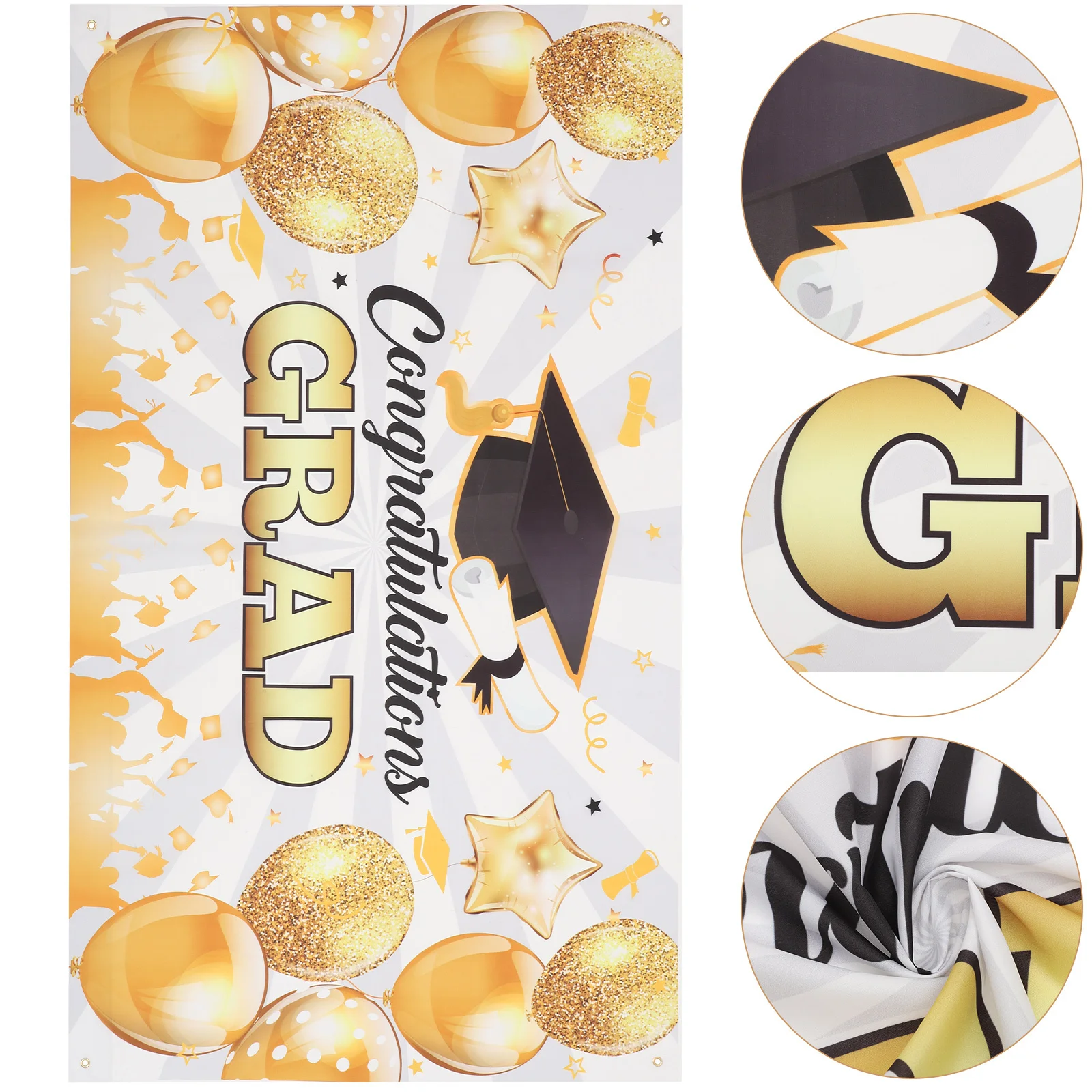 

Graduation Background Light Weight Hanging Backdrop For Party Decor Grad Themed Banner Graduation Party Supplies