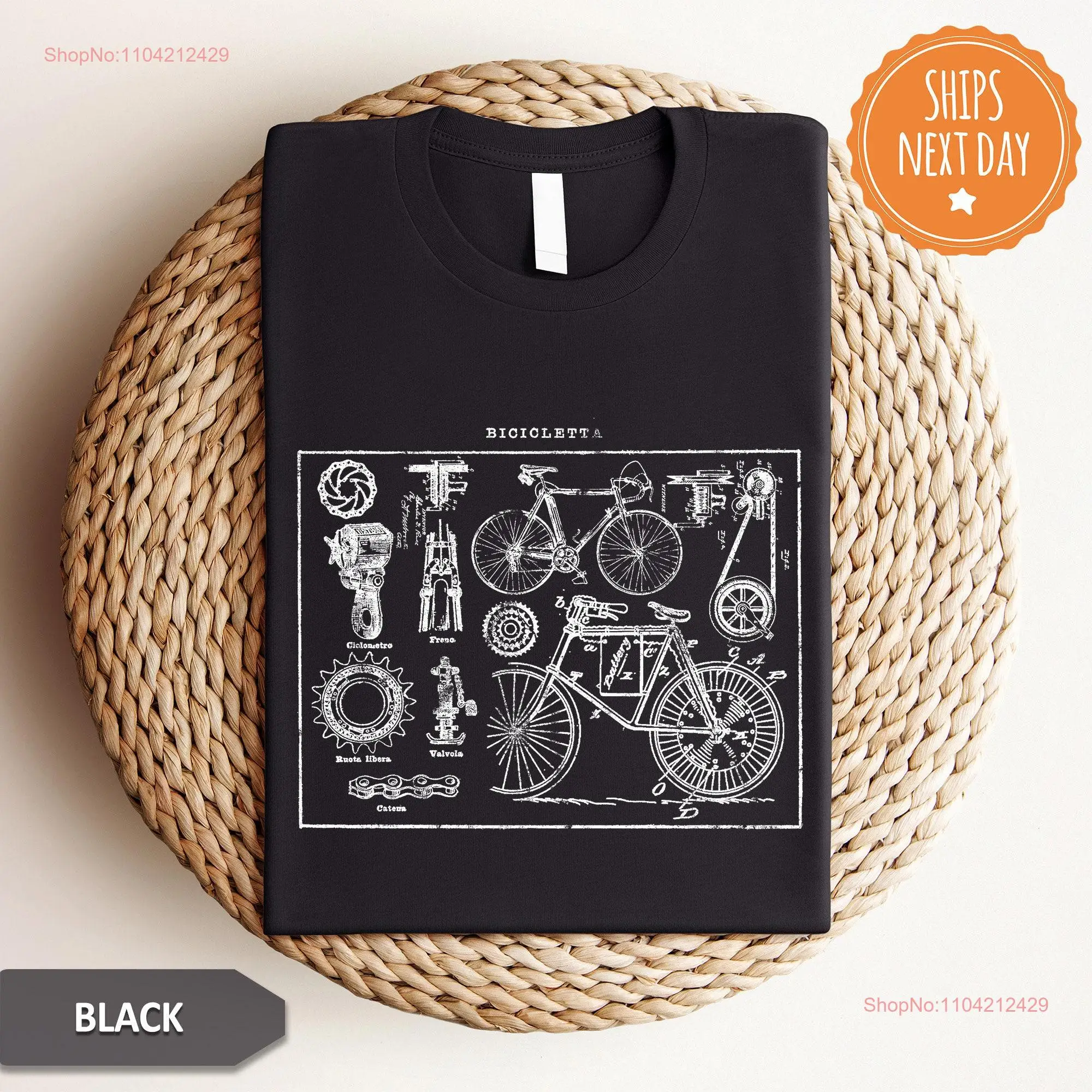 Bicycle T Shirt 1890 Patent Cycling Lover Bike For Biker Cyclist long or short sleeves