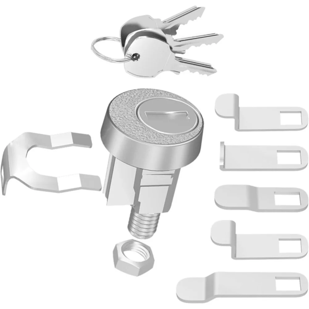 Cam Lock Replacement for Mailbox Zinc Material with 5 Cam Plates and Keys for Cabinets Drawers and Office Storage Furniture