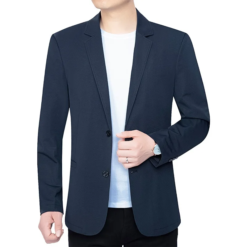 New Summer Men Thin Breathable Quick Drying Blazers Jackets Quality Men Blazers Coats Man Business Casual Suits Coats Size 4XL