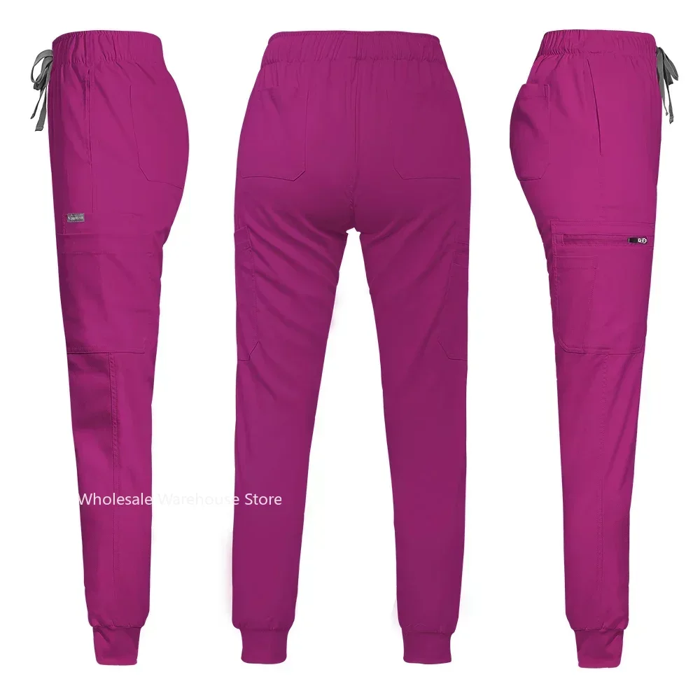 Hospital Doctor Nursing Uniform Women Wholesale Casual Short Sleeved V-neck Jogger Suits Nurse Pharmacy Working Medical Uniforms