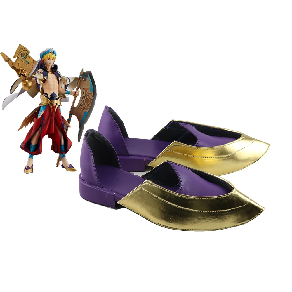 Fate Grand Order FGO – bottes de Cosplay Gilgamesh pour hommes, chaussures personnalisées, accessoires de Costume de carnaval d'halloween