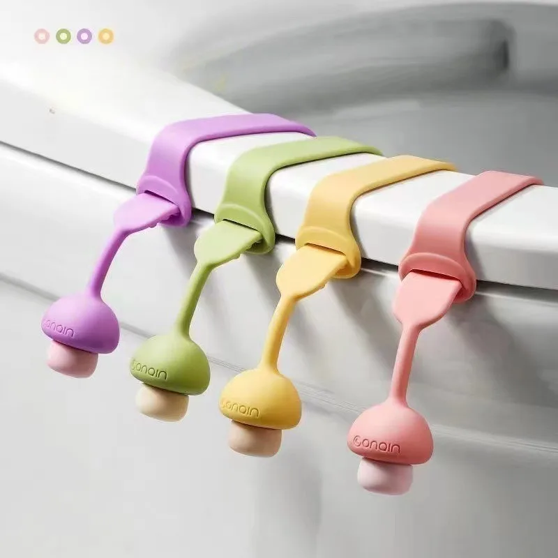 Toilet Flipper Silicone Lift Toilet Lid Toilet Seat Pull Ring Sanitary and Anti Dirt Hand Bathroom Seat Lifter Accessories 1/4pc