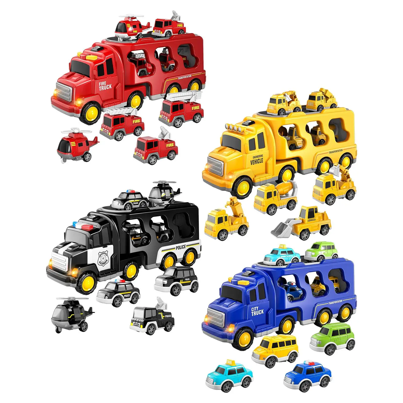 

Fire Truck Car Toys Fire Engine Play Vehicle Toys Friction Power Toy for Age 3-5 Birthday Gift Boys Girls Children Party Favors