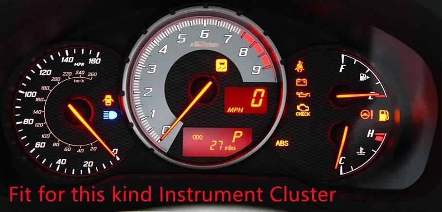 Instrument Cluster Overlay For Toyota 86 / Subaru BRZ FR-S Gauge Faces Counter Dial Replacement from MPH to Km/h