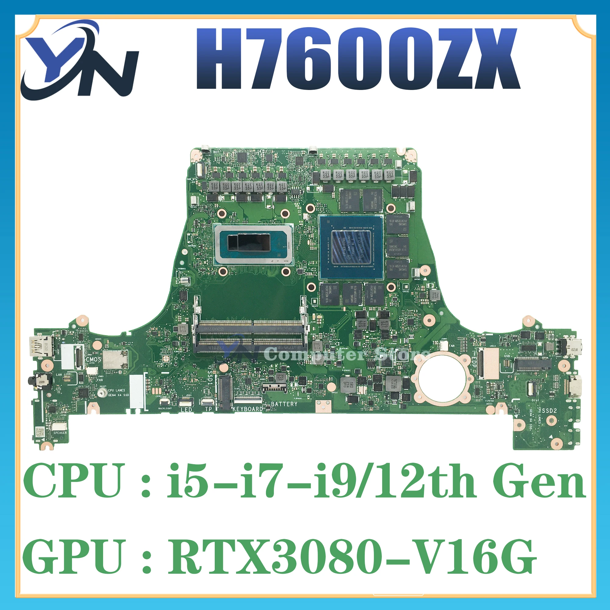 

Mainboard H7600ZM H7600ZW H7600ZX W7600Z3A J7600Z3A J7600ZM J7600ZW J7600ZX H7600Z J7600Z Laptop Motherboard I5 I7 I9 12th