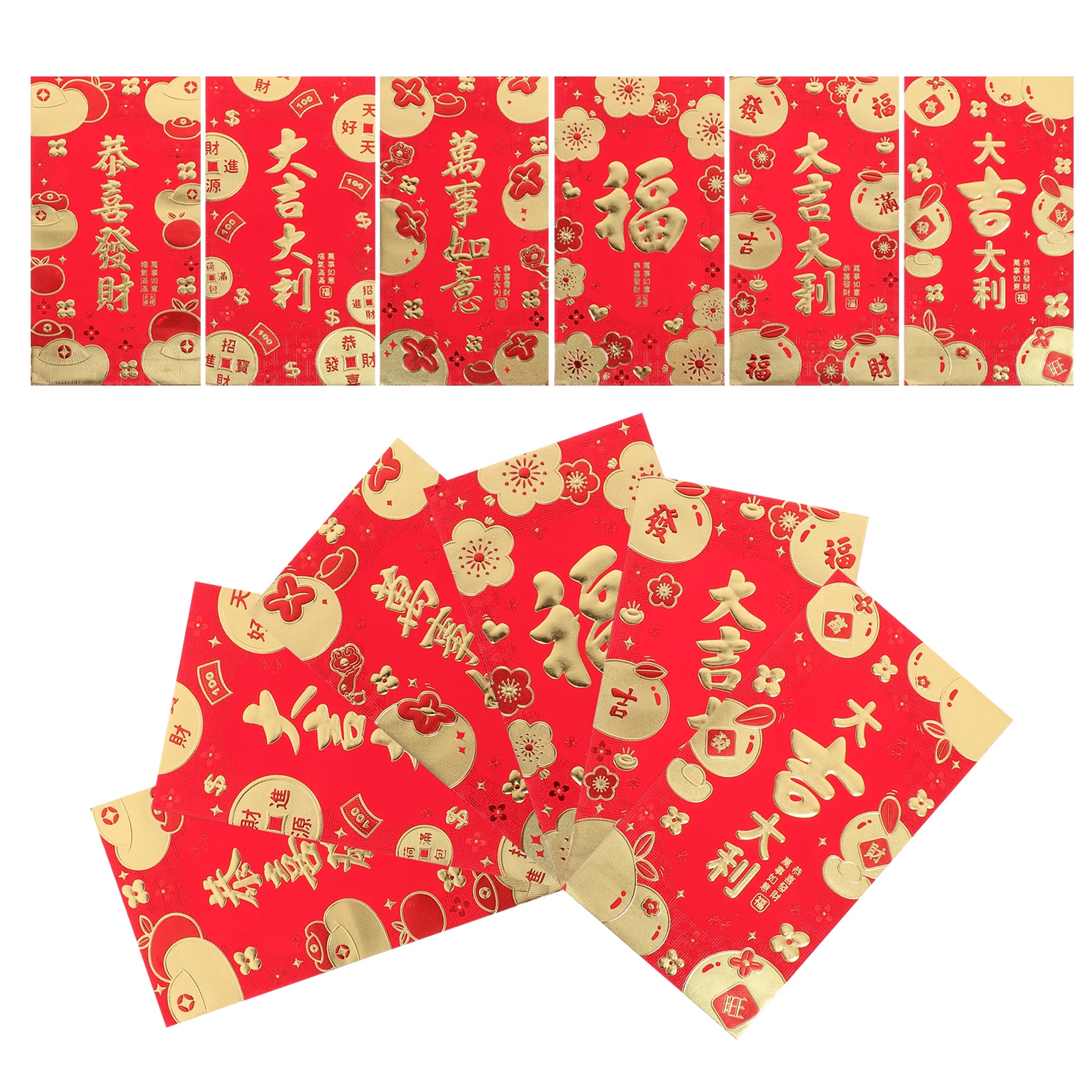 2025 Year of The Snake Red Envelopes Traditional Chinese New Year Money Pockets Festive Decorations Design Spring