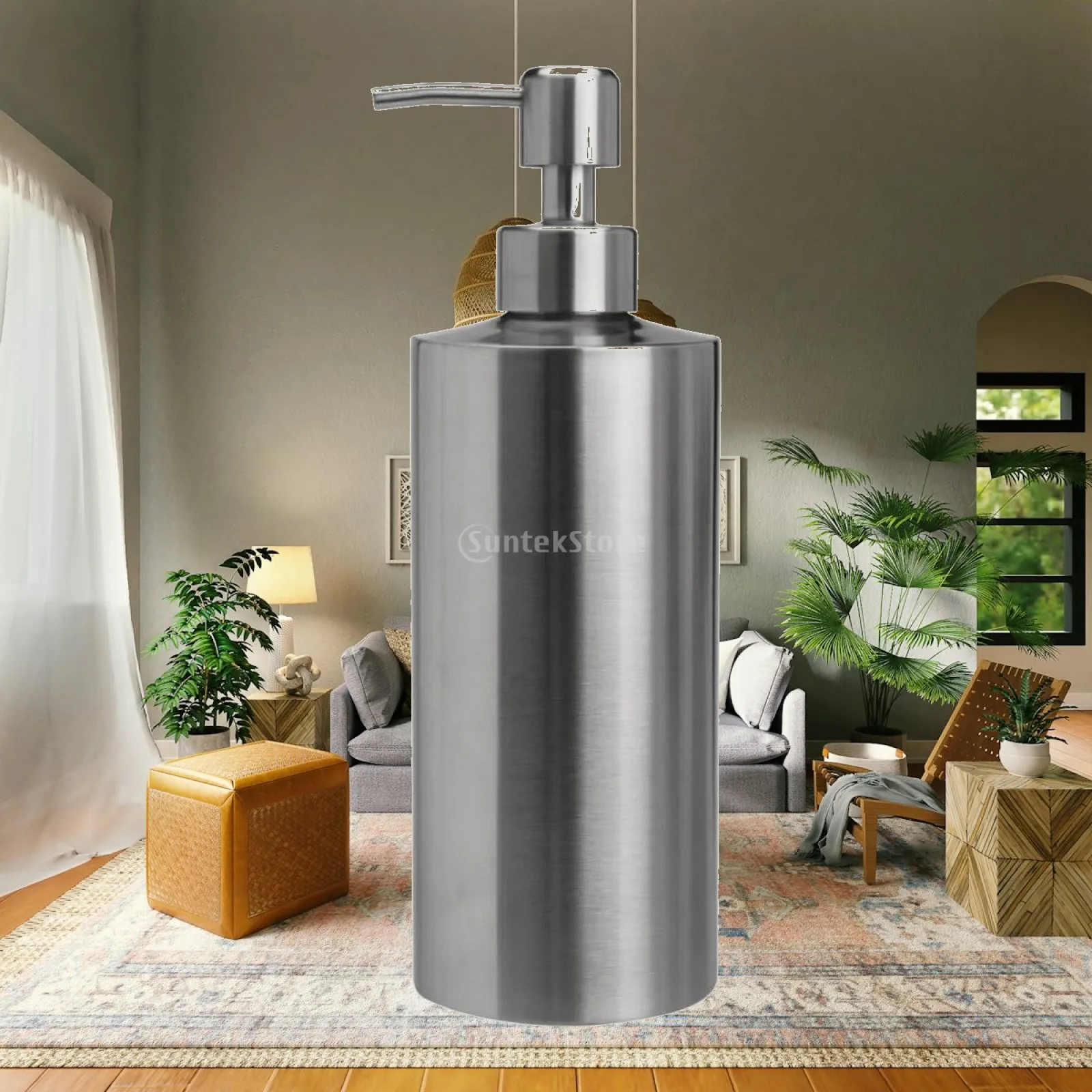 Stainless Steel Lotion Dispenser Brushed Lotion Dispenser with Pump Cleanser Pump Replacement Durable Strong for Bathroom