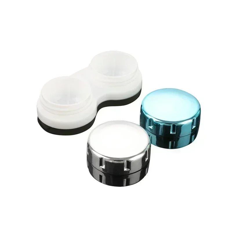 Portátil Contact Lens Case para Viagem, Cor Sólida Lente Tampa, Titular Do Recipiente, Armazenamento, Caixa De Imersão, Acessórios de Moda, Quadrado, 1Pc