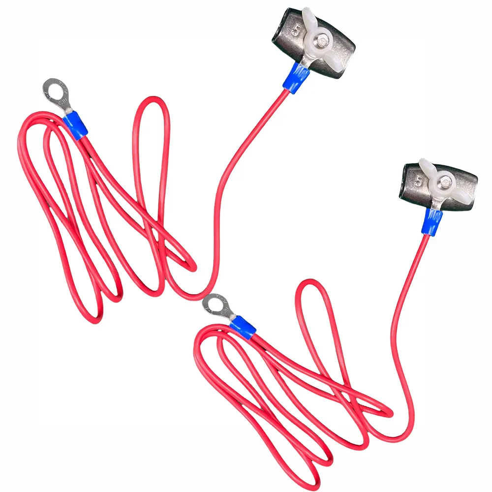 2PCS Electric Fence Energizer to Polyrope Connector Wire for Electric Fence Charger and Wire on Farm Animals Poutry Contorl Clip