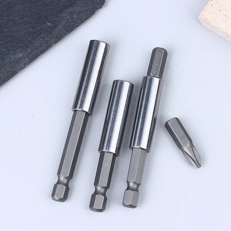 Quick Change Hex Shank Adapter Set Magnetic Bit Holder Extension Rod Screwdriver Joint 60/75/100/150mm For Power Drill Driver