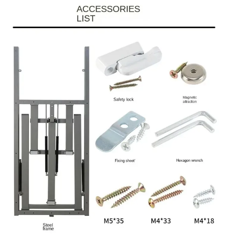 MultiFunction Furniture Hardware Fitting Transformer Convertible Table Wall Mounted Dining Folding Table Accessories