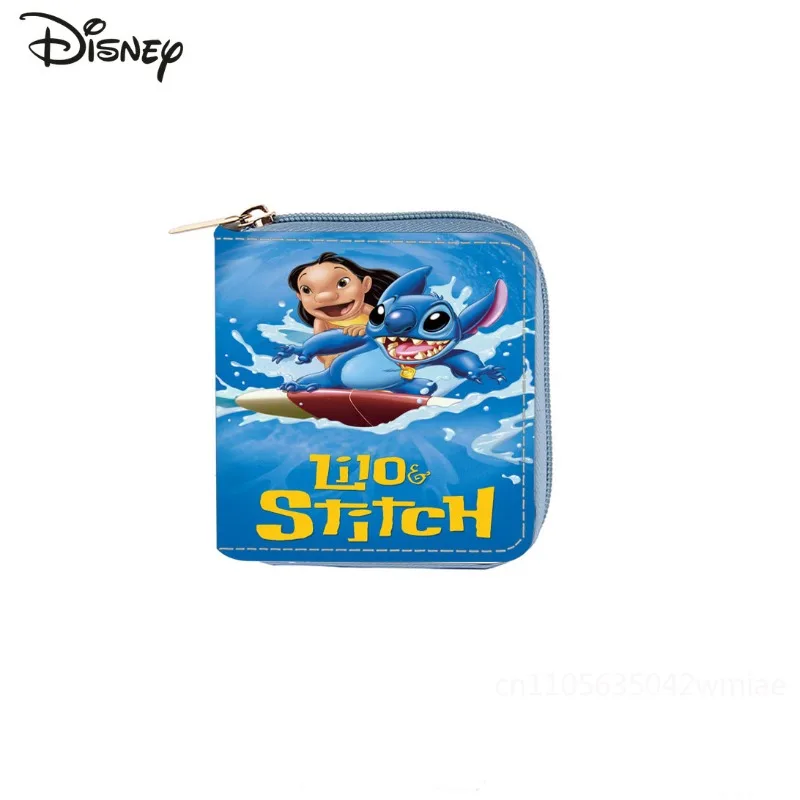 Stitch 2025 New Short Coin Purse Fashionable and High-quality PU Multifunctional Card Bag Cartoon Versatile Women's Mini Wallet