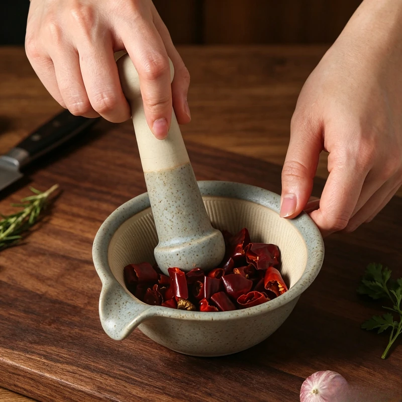 Baby Food Grinding Bowl - Seramik Öğütme Kabı Manuel Bebek Maması