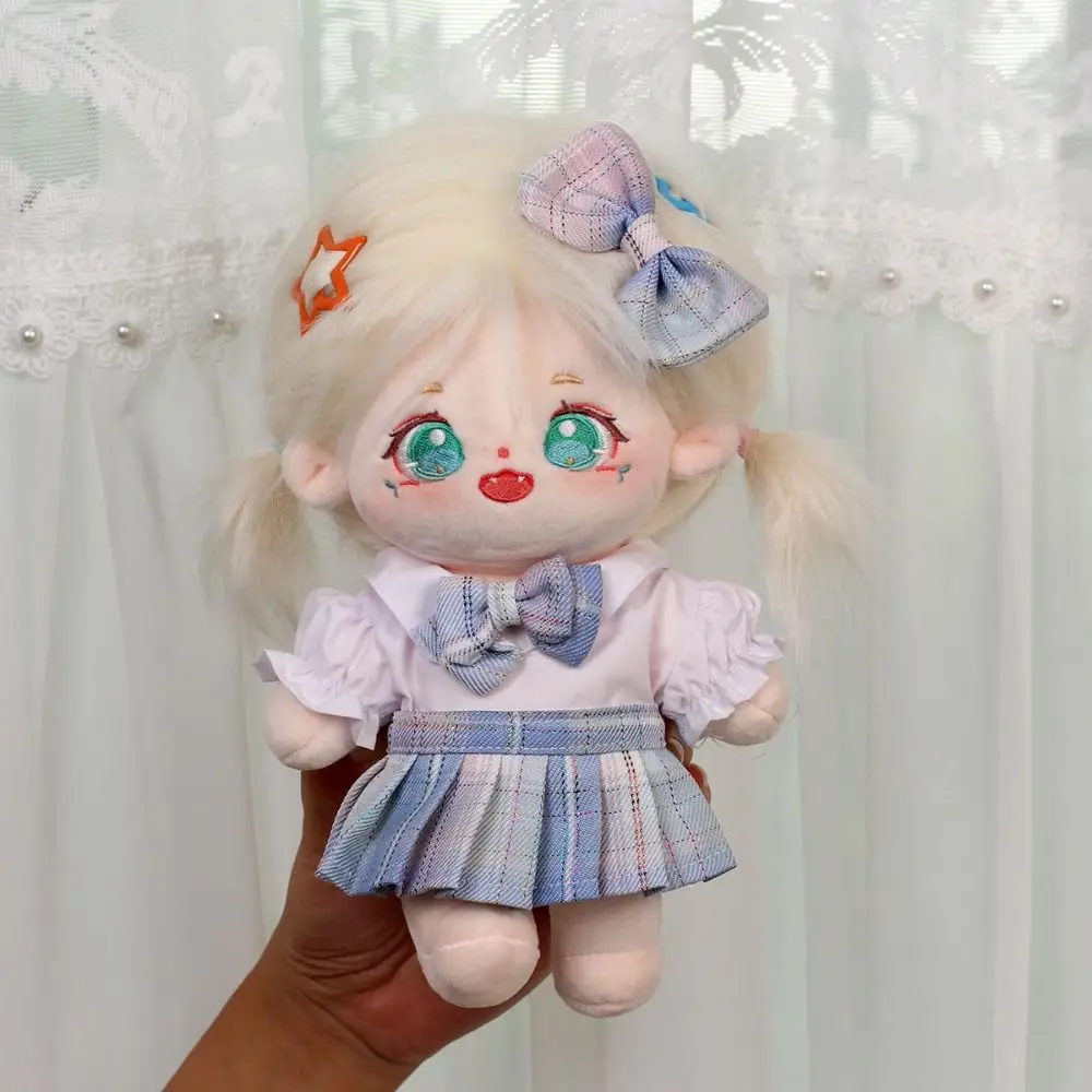 Spring Summer Cotton Doll Dress Jk Dress Princess Dresses 20cm Cotton Doll Clothes Lovely Headwear Idol Dolls Skirt