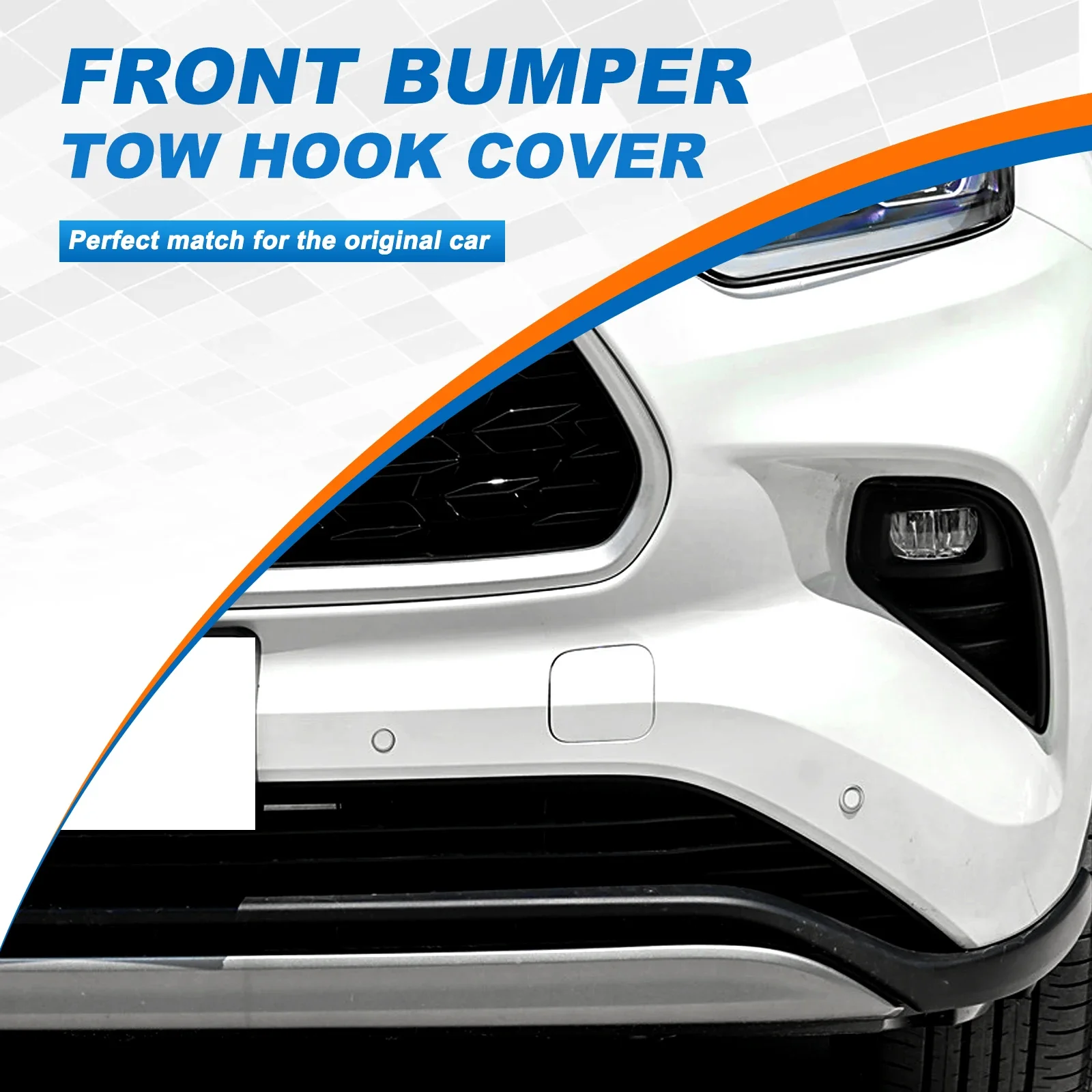 Front Bumper Tow Hook Cover Cap Towing Eye For Toyota Highlander 2020 2021 2022 2023 Trailer Cover Cap 52127-0E930