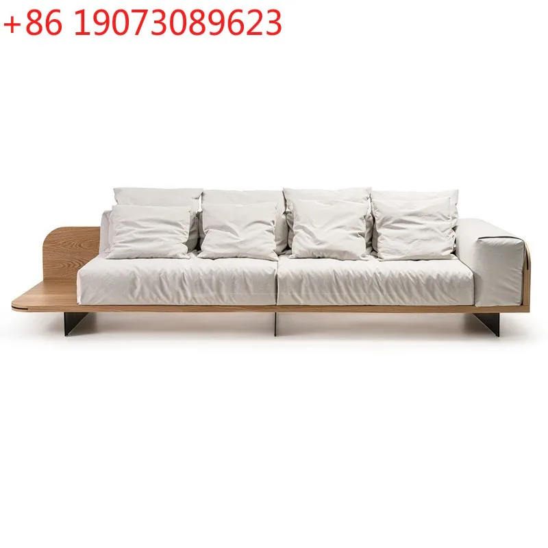 

Итальянский диван из массива дерева в стиле лайт-люкс для гостиной, мягкая мебель для декора, для демонстрационных залов и зон ожидания в отделах продаж