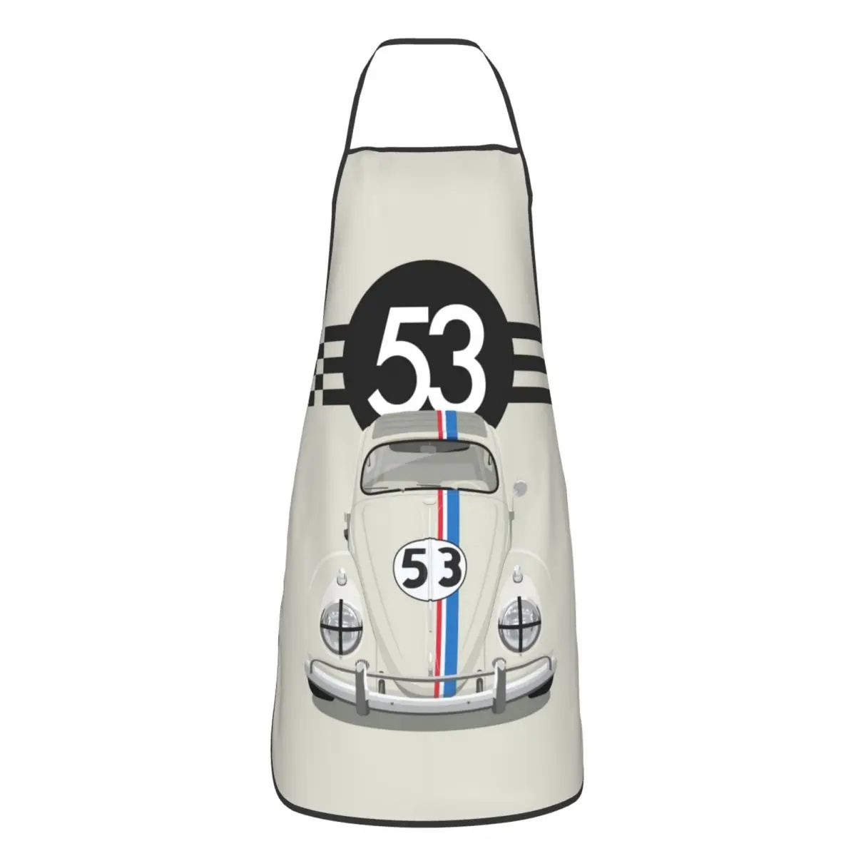 Custom Classic Racing Car Herbie Funny Aprons Men Women Adult Unisex Kitchen Chef Bib Tablier Cuisine Cooking Baking Painting