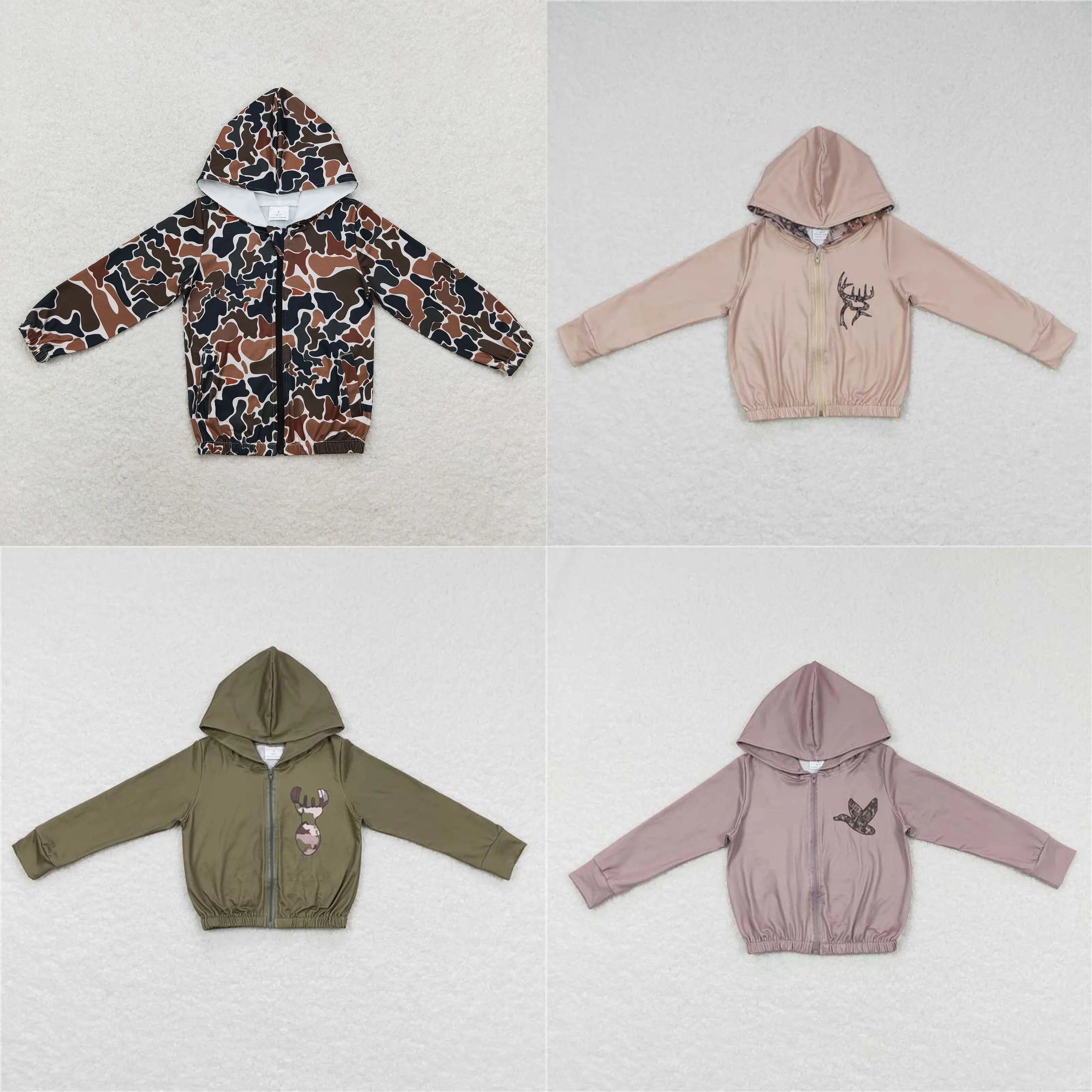 Wholesale Kids Baby Girl Sweatshirt Children Camo Deer Hooded Clothes Toddler Long Sleeves Hoodie Sportswear One Piece Shirt