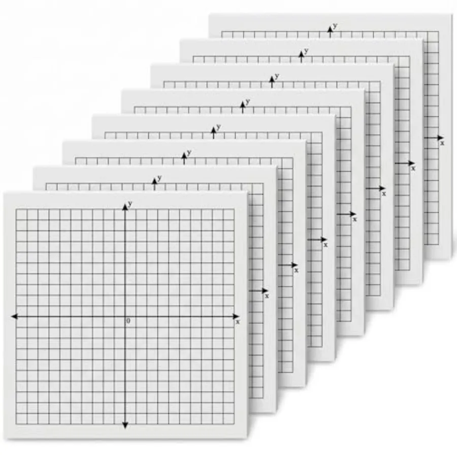 8 Pads Graph Sticky Notes, 8 Books, 3x3 Inches, Grid Sticky Notes, Graph Sticky Notes, Graphing, Math Teacher Must Haves, White